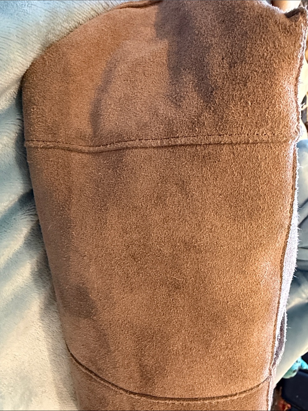 The Sak Los Feliz Slouchy Large Hobo Tote Bag in Mushroom Taupe Suede Leather - Picture 7 of 16